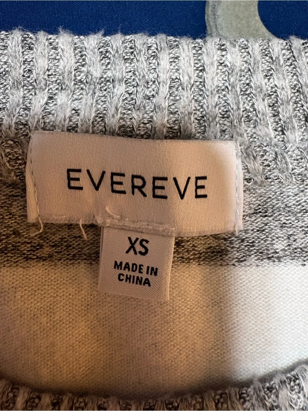 EVEREVE Gray And White Striped Long Sleeve Lightweight Sweater  Women's Size XS